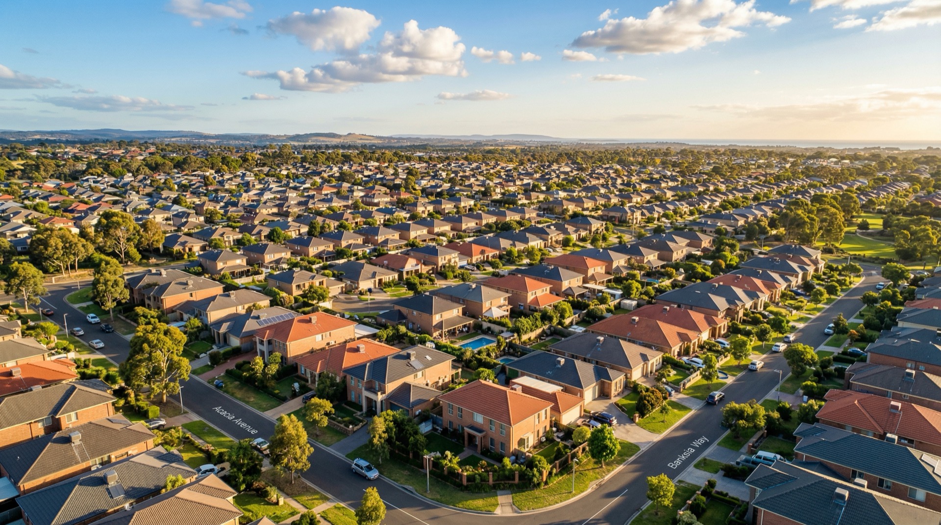 Australian suburban homes with air conditioning